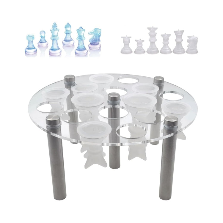 Supporto per stampi per scacchi rotondi senza stampo in silicone, YX124