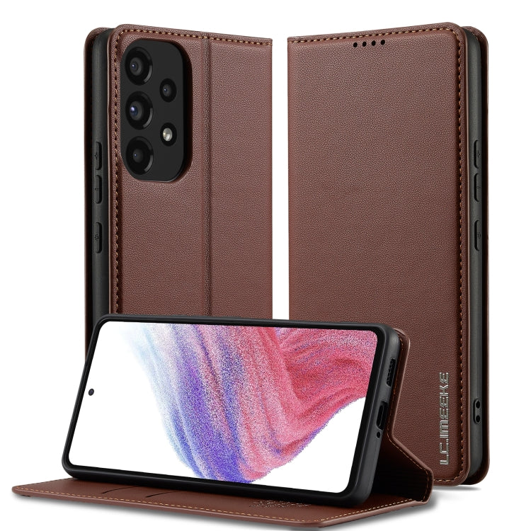 Custodia per telefono in PU con texture fine e satinata serie L1 LC.IMEEKE, For Samsung Galaxy A34 5G, For Samsung Galaxy A54 5G, For Samsung Galaxy A53 5G