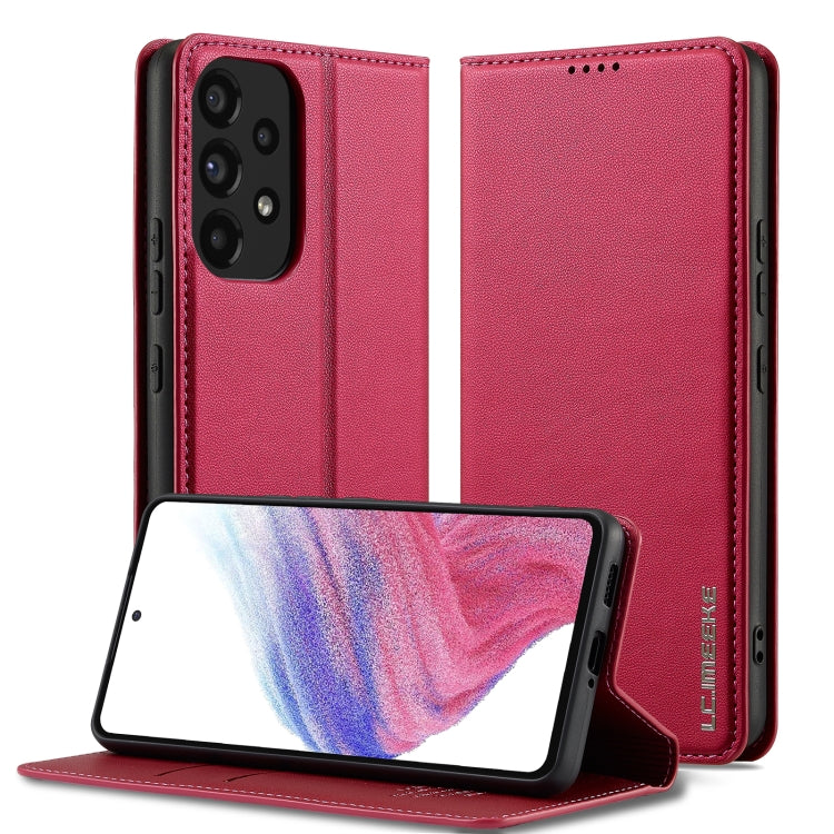 Custodia per telefono in PU con texture fine e satinata serie L1 LC.IMEEKE, For Samsung Galaxy A34 5G, For Samsung Galaxy A54 5G, For Samsung Galaxy A53 5G