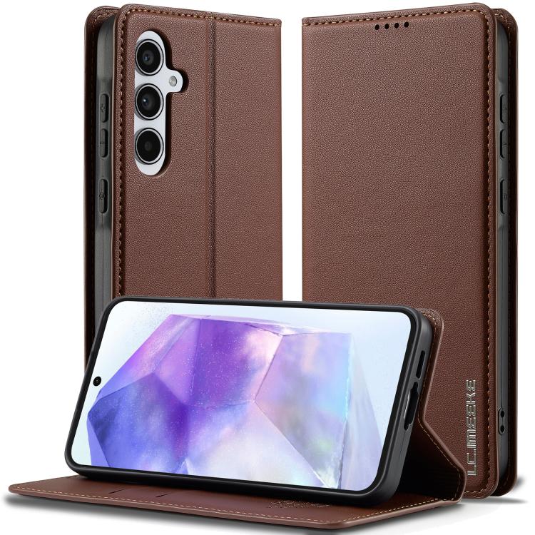 Custodia per telefono in PU con texture fine e satinata serie L1 LC.IMEEKE, For Galaxy A18 5G/A18 4G, For Samsung Galaxy A57 5G, For Samsung Galaxy A37 5G, For Samsung Galaxy A56 5G