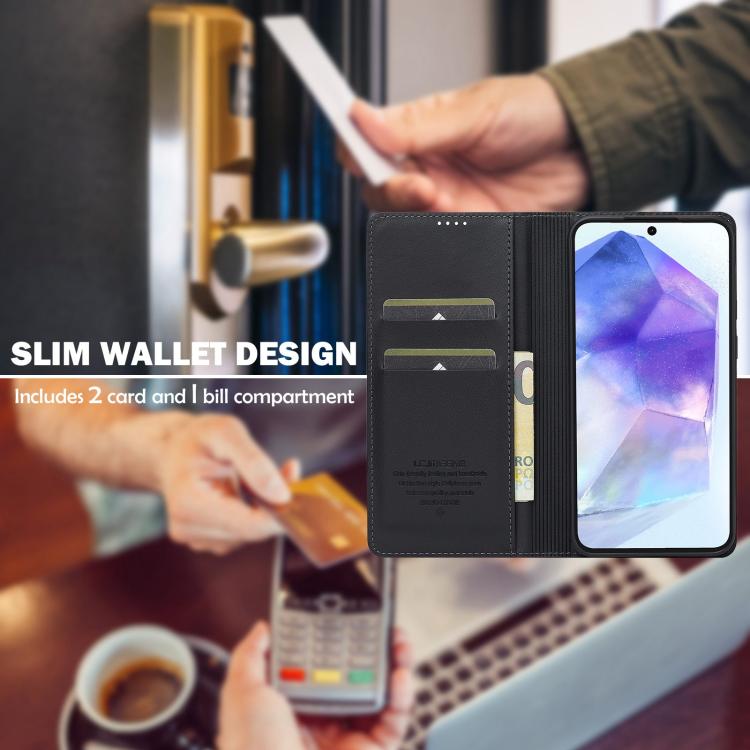 Custodia per telefono in PU con texture fine e satinata serie L1 LC.IMEEKE, For Galaxy A18 5G/A18 4G, For Samsung Galaxy A57 5G, For Samsung Galaxy A37 5G, For Samsung Galaxy A56 5G