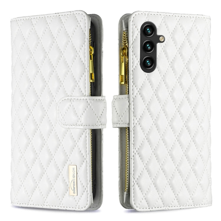 Custodia per telefono in pelle con cerniera a reticolo diamantato, For Samsung Galaxy A56 5G, For Samsung Galaxy A16 5G