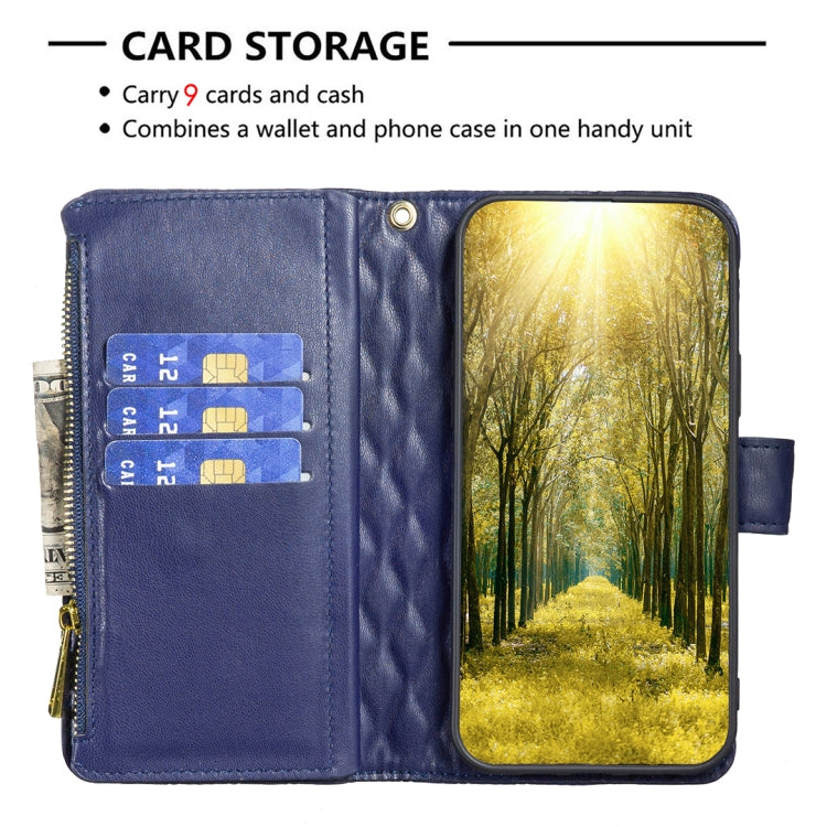 Custodia per telefono in pelle con cerniera a reticolo diamantato, For Samsung Galaxy A56 5G, For Samsung Galaxy A16 5G