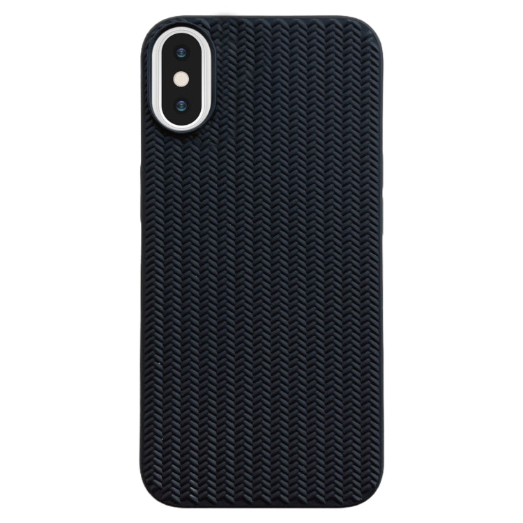 Custodia per telefono in TPU con trama intrecciata, For iPhone 11, For iPhone 11 Pro, For iPhone XS / X, For iPhone XR, For iPhone XS Max, For iPhone 8 Plus / 7 Plus