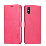 Custodia portafoglio in pelle LC.IMEEKE per smartphone compatibil