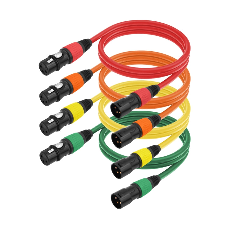 4 colori / set JC1015 XLR 3 pin maschio a femmina cavo audio, 1m, 1.8m