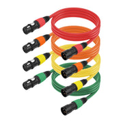 Set 4 cavi audio XLR 3 pin maschio-femmina 1m e 1,8m