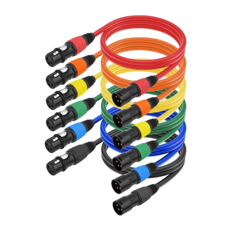 6 colori / set JC1015 XLR 3 pin maschio a femmina cavo audio, 1m, 1.8m