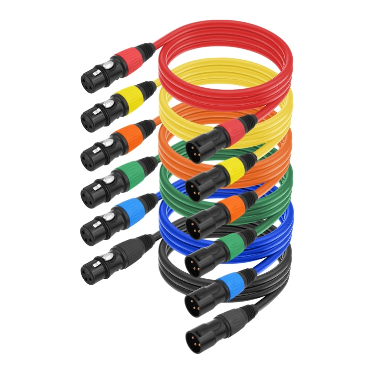 6 colori / set JC1015 XLR 3 pin maschio a femmina cavo audio, 1m, 1.8m