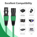6 colori / set JC1015 XLR 3 pin maschio a femmina cavo audio, 1m, 1.8m