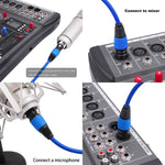 6 colori / set JC1015 XLR 3 pin maschio a femmina cavo audio, 1m, 1.8m