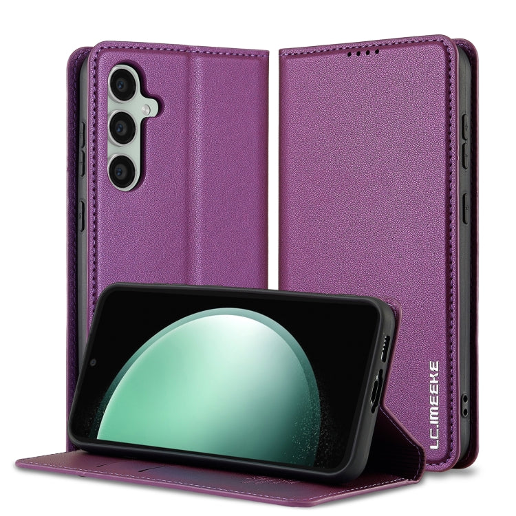 Custodia per telefono in PU con texture fine e satinata serie L1 LC.IMEEKE, For Samsung Galaxy S23 FE 5G, For Samsung Galaxy S23 Ultra 5G, For Samsung Galaxy S23+ 5G, For Samsung Galaxy S23 5G