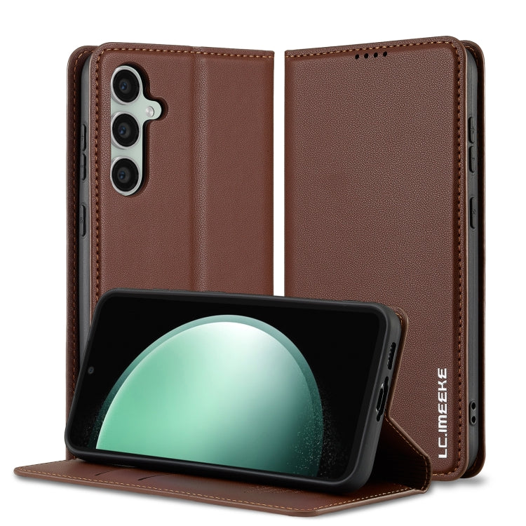 Custodia per telefono in PU con texture fine e satinata serie L1 LC.IMEEKE, For Samsung Galaxy S23 FE 5G, For Samsung Galaxy S23 Ultra 5G, For Samsung Galaxy S23+ 5G, For Samsung Galaxy S23 5G