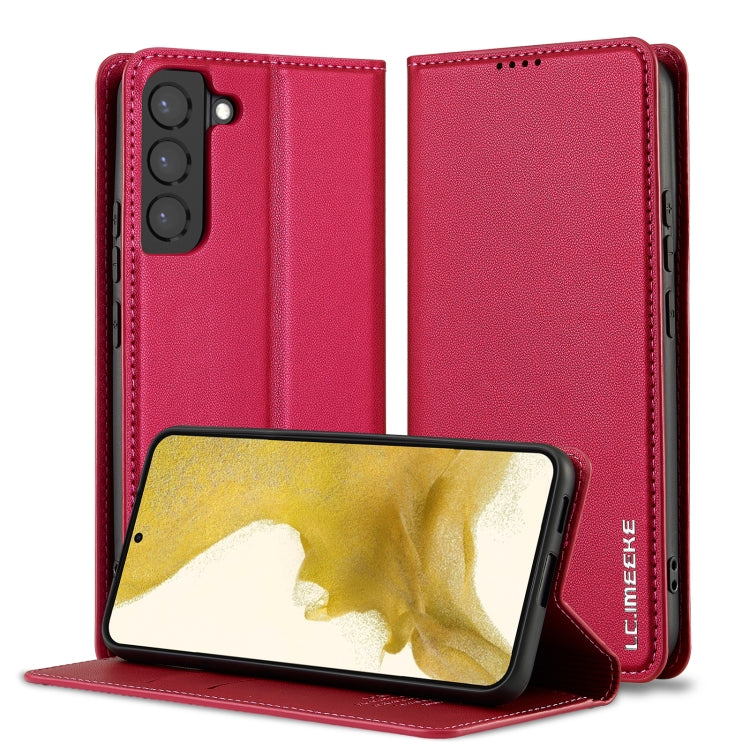 Custodia per telefono in PU con texture fine e satinata serie L1 LC.IMEEKE, For Samsung Galaxy S21 5G, For Samsung Galaxy S21+ 5G, For Samsung Galaxy S21 Ultra 5G