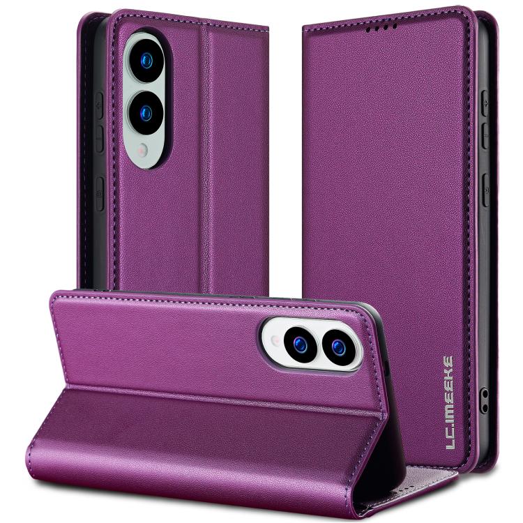 Custodia per telefono in PU con texture fine e satinata serie L1 LC.IMEEKE, For Samsung Galaxy S25 Edge 5G, For Samsung Galaxy S25 5G, For Samsung Galaxy S25+ 5G, For Samsung Galaxy S25 Ultra 5G