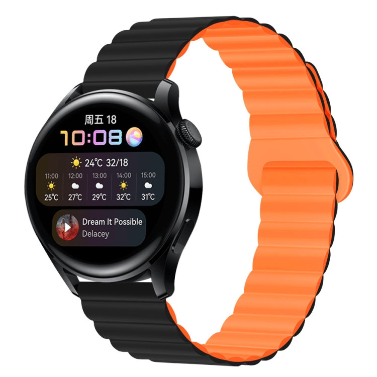 Cinturino per orologio magnetico in silicone bicolore, 20mm