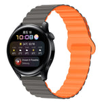 Cinturino per orologio magnetico in silicone bicolore, 20mm