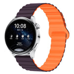 Cinturino per orologio magnetico in silicone bicolore, 20mm