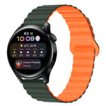 Cinturino per orologio magnetico in silicone bicolore, 20mm