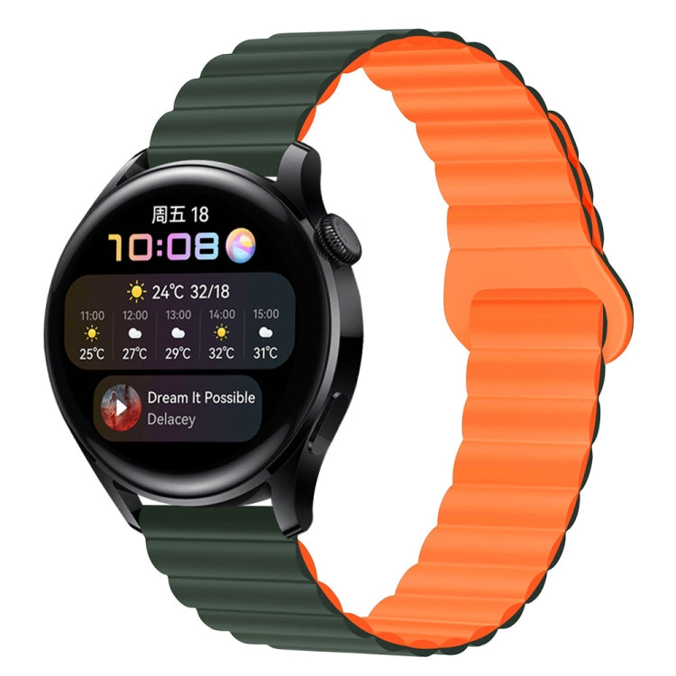 Cinturino per orologio magnetico in silicone bicolore, 20mm