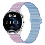 Cinturino per orologio magnetico in silicone bicolore, 20mm