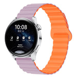 Cinturino per orologio magnetico in silicone bicolore, 20mm