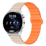 Cinturino per orologio magnetico in silicone bicolore, 22mm