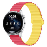 Cinturino per orologio magnetico in silicone bicolore, 22mm
