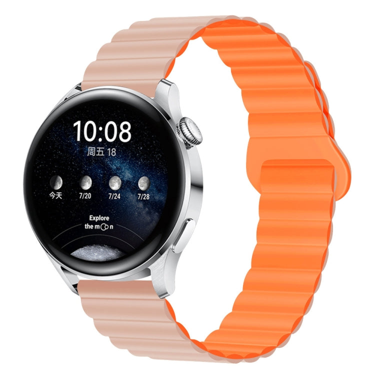 Cinturino per orologio magnetico in silicone bicolore, 22mm