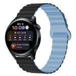Cinturino per orologio magnetico in silicone bicolore, 22mm