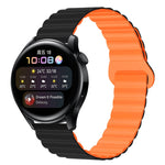 Cinturino per orologio magnetico in silicone bicolore, 22mm