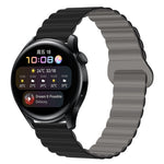 Cinturino per orologio magnetico in silicone bicolore, 22mm