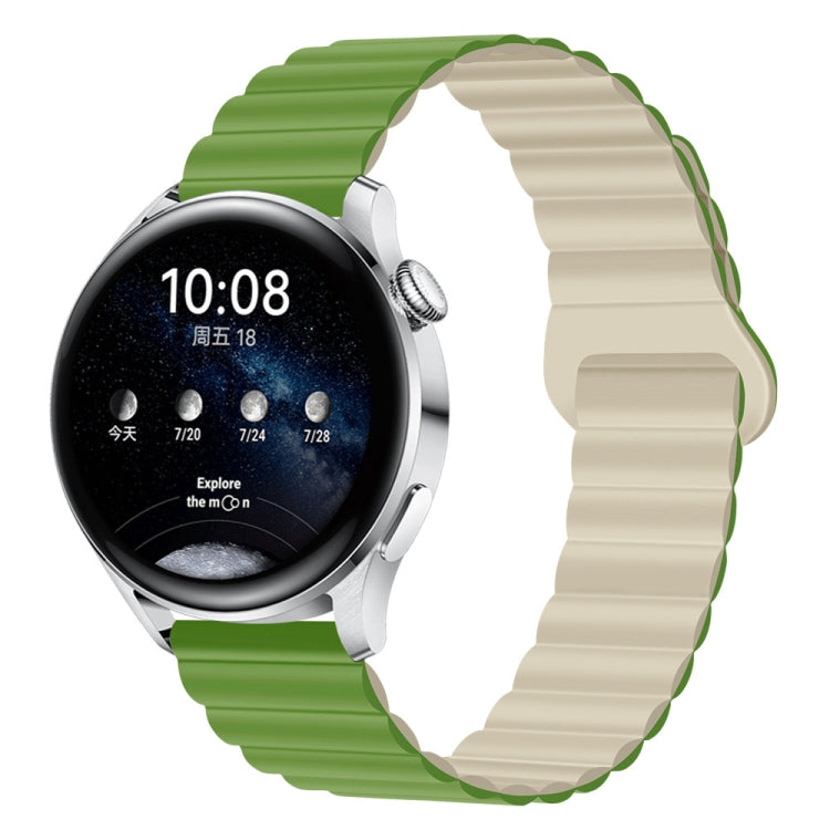 Cinturino per orologio magnetico in silicone bicolore, 22mm