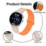 Cinturino per orologio magnetico in silicone bicolore, 20mm