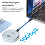 YCE-V195C Custodia magnetica per disco rigido USB-C/Type-C a M.2 NVMe + PD 3.0, YCE-V195C