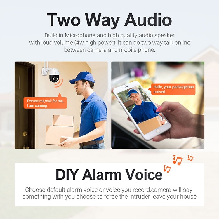 ESCAM QF518 Telecamera IP WiFi 5MP con AI e audio bidirezionale
