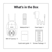 ESCAM QF518 Telecamera IP Smart WiFi da 5 MP, supporto rilevamento umanoide AI / tracciamento automatico / visione notturna a doppia luce / archiviazione cloud / audio bidirezionale / scheda TF, EU Plug, US Plug, UK Plug, AU Plug