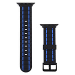 Cinturino da polso in silicone stile onda, For Apple Watch 5 & 4 44mm / 3 & 2 & 1 42mm, For Apple Watch Series 8&7 41mm / SE 2&6&SE&5&4 40mm / 3&2&1 38mm