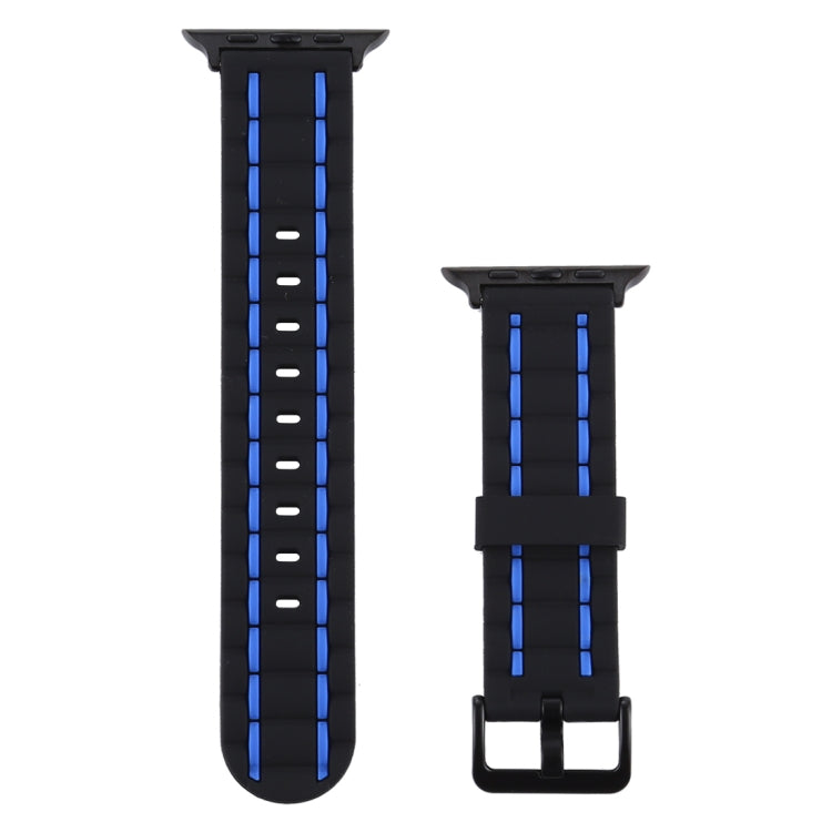Cinturino da polso in silicone stile onda, For Apple Watch 5 & 4 44mm / 3 & 2 & 1 42mm, For Apple Watch Series 8&7 41mm / SE 2&6&SE&5&4 40mm / 3&2&1 38mm