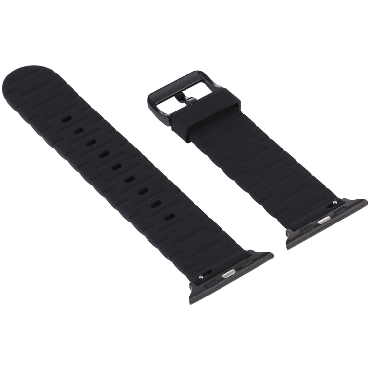 Cinturino da polso in silicone stile onda, For Apple Watch 5 & 4 44mm / 3 & 2 & 1 42mm, For Apple Watch Series 8&7 41mm / SE 2&6&SE&5&4 40mm / 3&2&1 38mm
