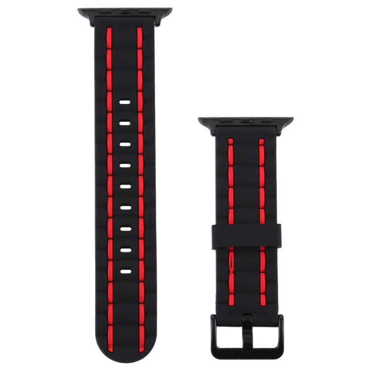 Cinturino da polso in silicone stile onda, For Apple Watch 5 & 4 44mm / 3 & 2 & 1 42mm, For Apple Watch Series 8&7 41mm / SE 2&6&SE&5&4 40mm / 3&2&1 38mm