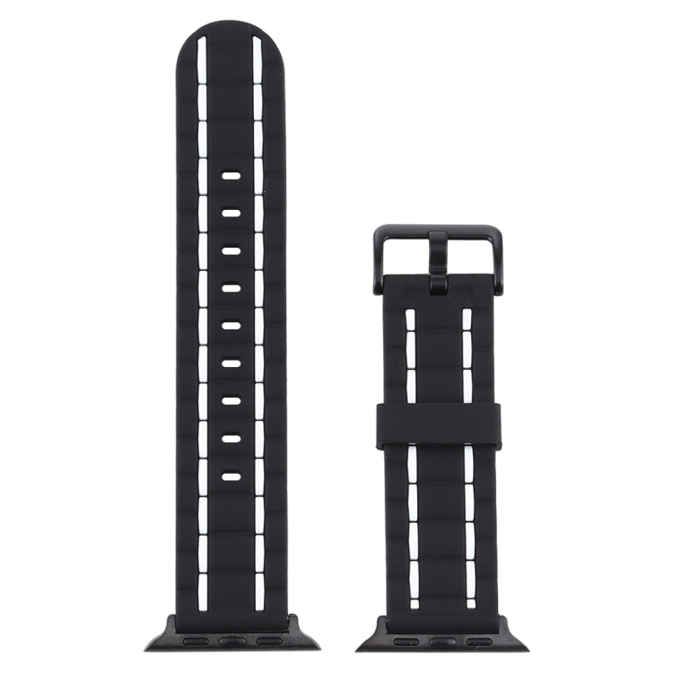Cinturino da polso in silicone stile onda, For Apple Watch 5 & 4 44mm / 3 & 2 & 1 42mm, For Apple Watch Series 8&7 41mm / SE 2&6&SE&5&4 40mm / 3&2&1 38mm