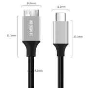 Cavo adattatore per disco rigido mobile USB-C/Type-C 3.0 a Micro B, 0.3m, 1m