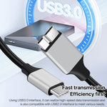 Cavo adattatore per disco rigido mobile USB-C/Type-C 3.0 a Micro B, 0.3m, 1m