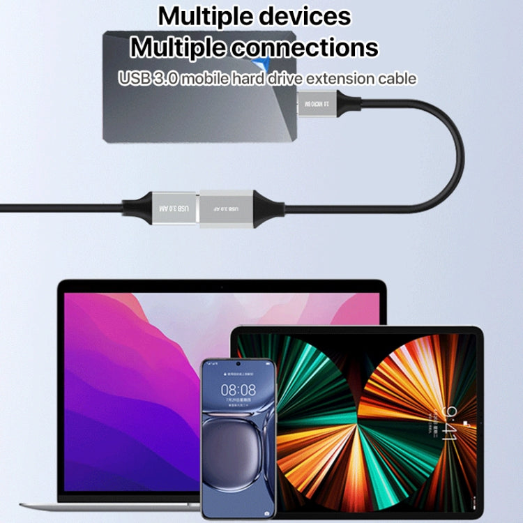 Cavo adattatore per disco rigido mobile USB 3.0 A femmina a Micro B, 0.2m, 0.5m