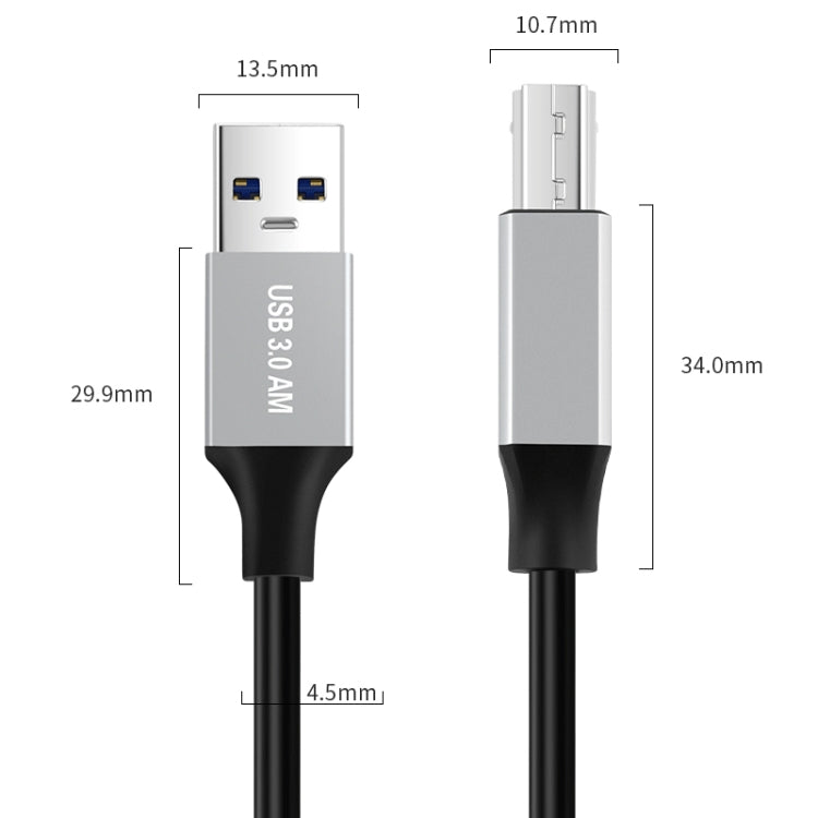 Cavo adattatore per trasmissione dati stampante USB 3.0 A maschio a USB-B interfaccia quadrata, 0.3m, 1m, 2m