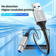 Cavo adattatore per trasmissione dati stampante USB 3.0 A maschio a USB-B interfaccia quadrata, 0.3m, 1m, 2m