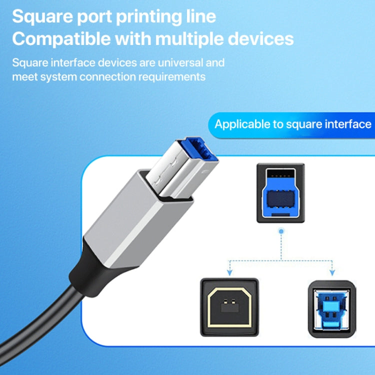 Cavo adattatore per trasmissione dati stampante USB 3.0 A maschio a USB-B interfaccia quadrata, 0.3m, 1m, 2m