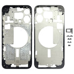 Cornice centrale con tasti laterali e vassoio carte per iPhone 15