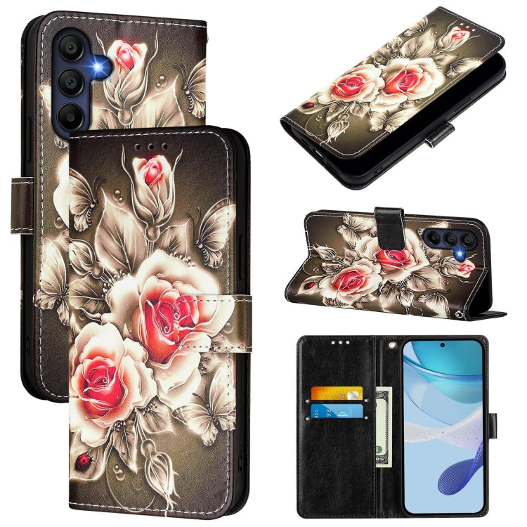Custodia per telefono in pelle con motivo a trama semplice e disegno colorato, For Samsung Galaxy A16 5G, For Samsung Galaxy A06 4G